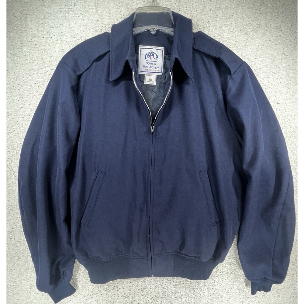 DSCP Wool Jacket Mens 46L USAF Flight Bomber Navy Military 2002 Vintage EUC